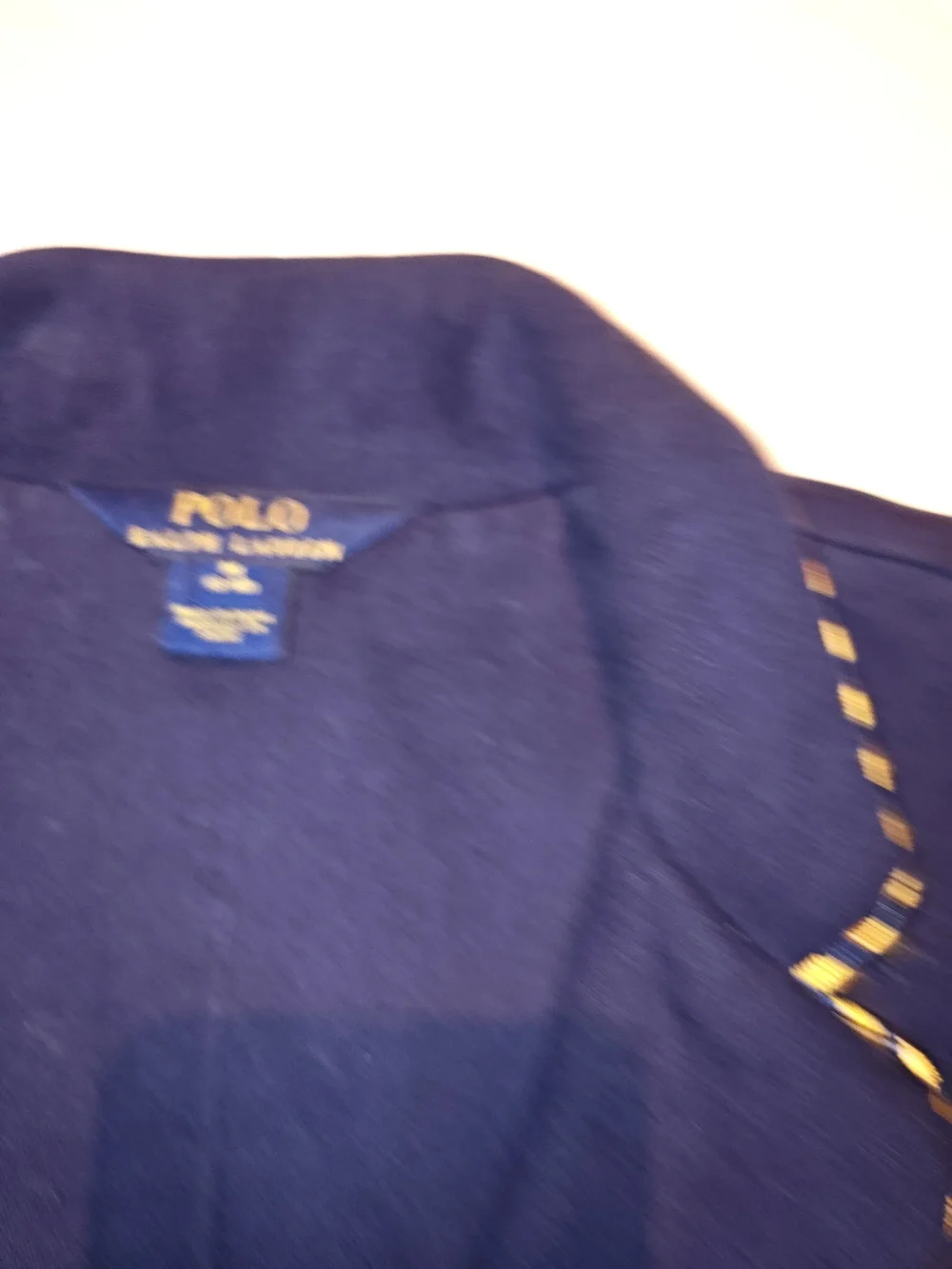 Polo by Ralph Lauren Navy Blazer with Gold Braid and Crest 8-10